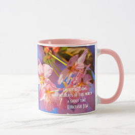 Sonnenlicht auf Sakura Blume Tasse