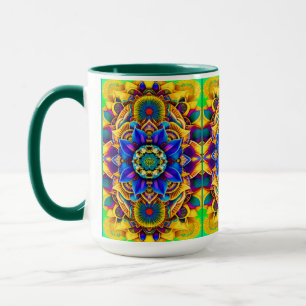 Sonnenlicht Blau Mandala Tasse