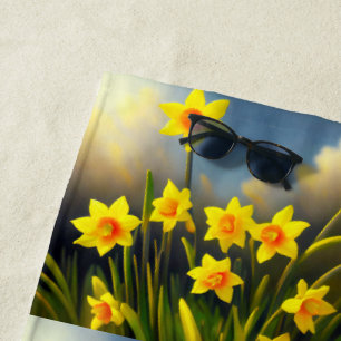 Sonnenlicht Blüten: Goldene Düfte in vollen Ruhm Strandtuch