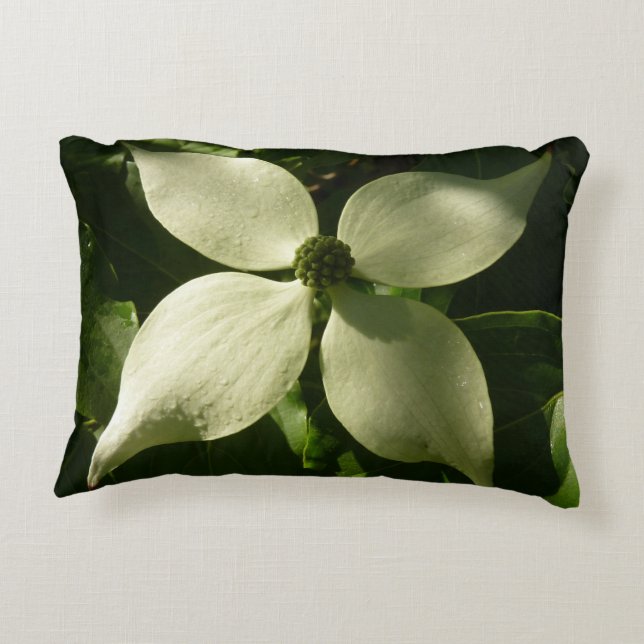 Sonnenlicht Dogwood Blossom Frühlingsblume Dekokissen (Rückseite)