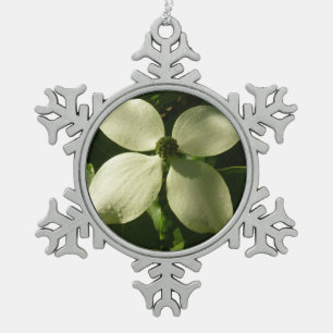 Sonnenlicht Dogwood Blossom Frühlingsblume Schneeflocken Zinn-Ornament