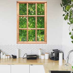 Sonnenlicht durch Blätter anzeigen aus einem Fenst Poster