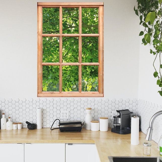 Sonnenlicht durch Blätter anzeigen aus einem Fenst Poster (Von Creator hochgeladen)