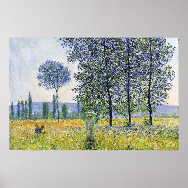 Sonnenlicht-Effekt unter den Poplars Claude Monet Poster (Vorne)