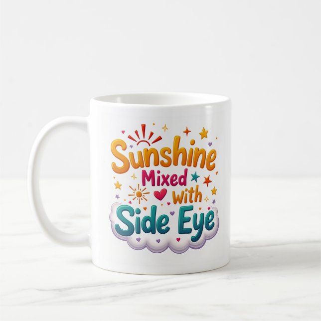 Sonnenlicht gemischt mit Seitenblick-Mug Kaffeetasse (Links)
