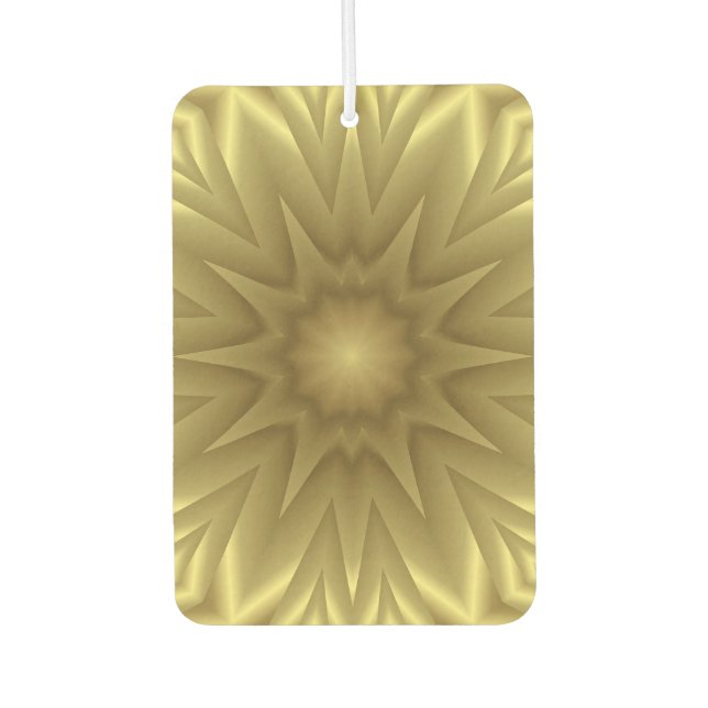 Sonnenlicht: Golden Yellow Floral Template Autolufterfrischer (Vorderseite)