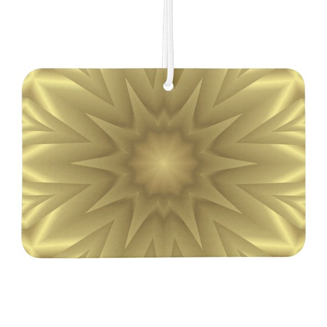 Sonnenlicht: Golden Yellow Floral Template Autolufterfrischer (Vorderseite)