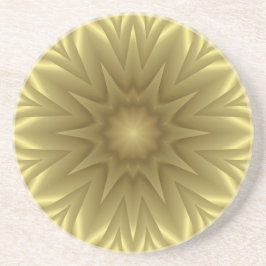 Sonnenlicht: Golden Yellow Floral Template Getränkeuntersetzer
