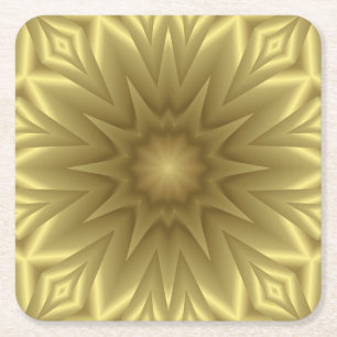 Sonnenlicht: Golden Yellow Floral Template Rechteckiger Pappuntersetzer