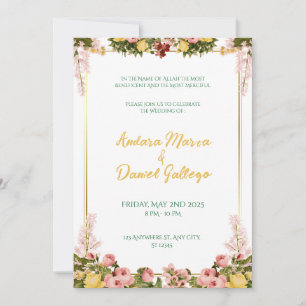 Sonnenlicht & Grün Hochzeitseinladung Einladung