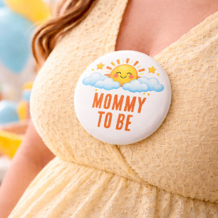 Sonnenlicht-Mama-wird-Es-Baby-Party-Rundbutton Button