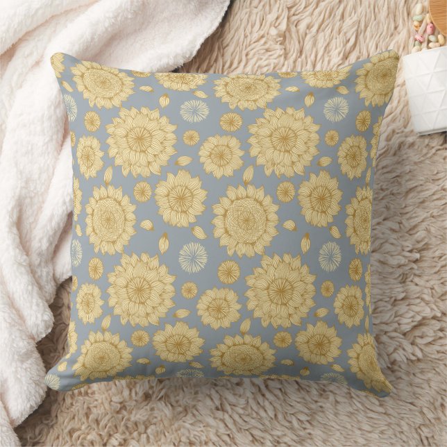 Sonnenlicht Stille II in Soft Blue Gray Kissen (Decke)