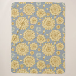 Sonnenlicht Stille II in Soft Blue Gray Sherpadecke