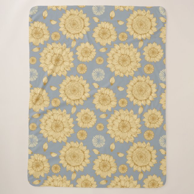 Sonnenlicht Stille II in Soft Blue Gray Sherpadecke (Vorderseite)