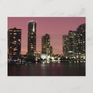Sonnenlicht über Miami nach einem Sturm Postkarte