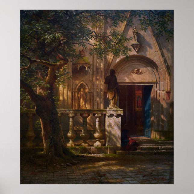 Sonnenlicht und Schatten von Albert Bierstadt Poster (Vorne)