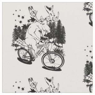 Sonnenmädchen auf einem Fahrrad-Packrad Stoff