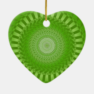 Sonnenmandala grün keramikornament
