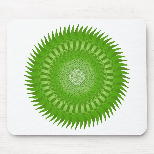 Sonnenmandala grün mousepad (Vorne)