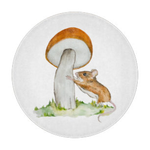 Sonnenmaus mit wildem Pilz Schneidebrett