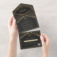 Sonnenmond Elegante Tarotkarte QR-Code Hochzeitsei