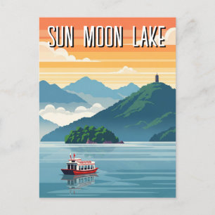 Sonnenmondsee Taiwan Sonnenaufgang Postkarte