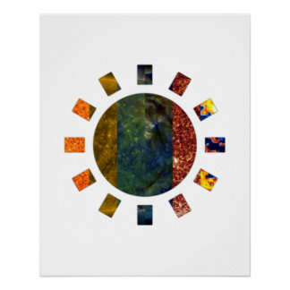 Sonnenmosaik - Solarkollage Poster