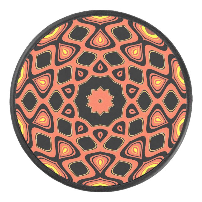 SONNENORANGE EISHOCKEY PUCK (Vorderseite)