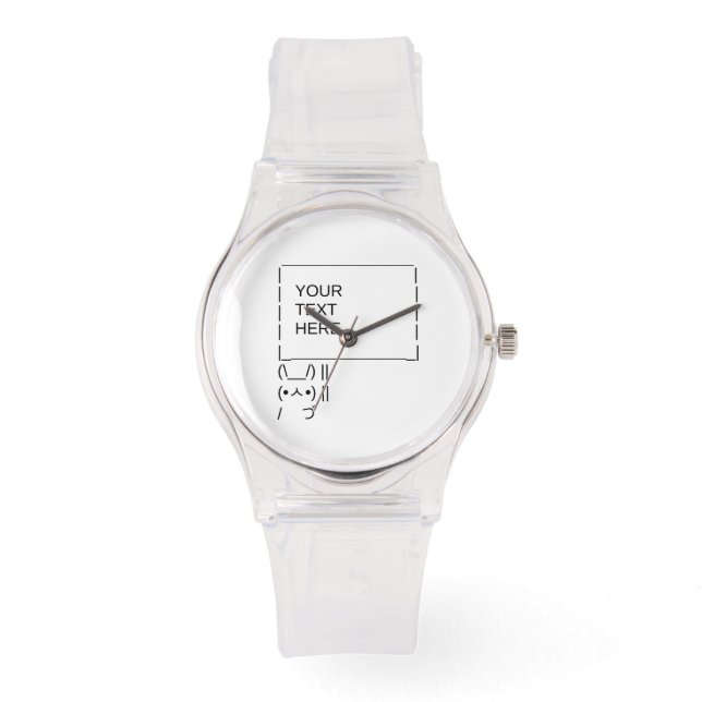 Sonnenprotestzeichen / Anpassbare ASCII-Textkunst Armbanduhr (Vorderseite)