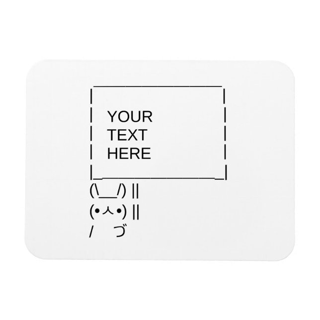 Sonnenprotestzeichen / Anpassbare ASCII-Textkunst Magnet (Horizontal)