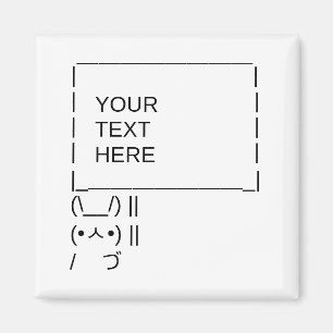 Sonnenprotestzeichen / Anpassbare ASCII-Textkunst Magnet