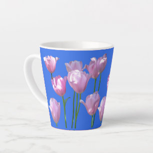 Sonnenrosa Tulpen Kruste. BC Blue Latte Tasse
