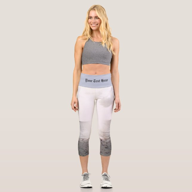 Sonnenruhm am Strand Capri Leggings (Vorderseite)