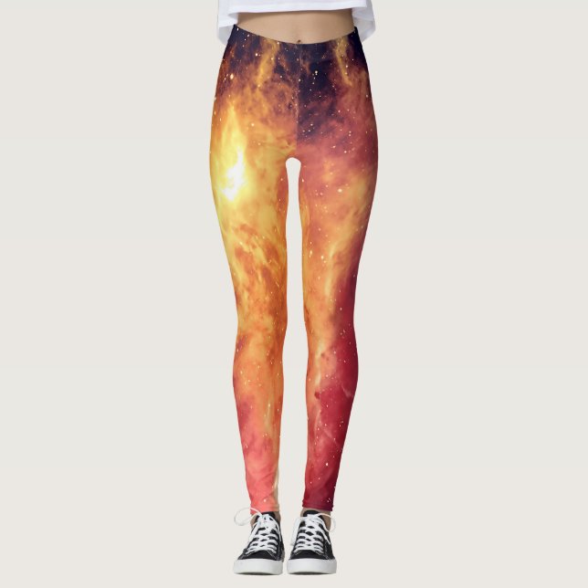 Sonnens Feuer quer durch das Universum Leggings (Vorderseite)