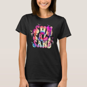 Sonnensalz Vintager Sommer Groovy Gefärbte Krawatt T-Shirt