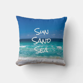 Sonnensand Meer Tropischer Strand Türkisches Wasse Kissen