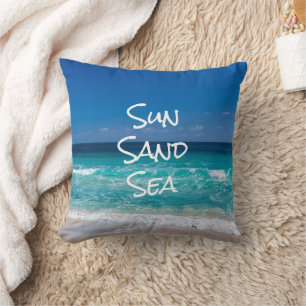Sonnensand Meer Tropischer Strand Türkisches Wasse Kissen