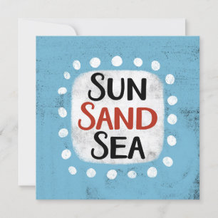 Sonnensand-Sea-Grußkarte Karte