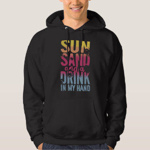 Sonnensand und ein Getränk in meiner Hand Sommerur Hoodie