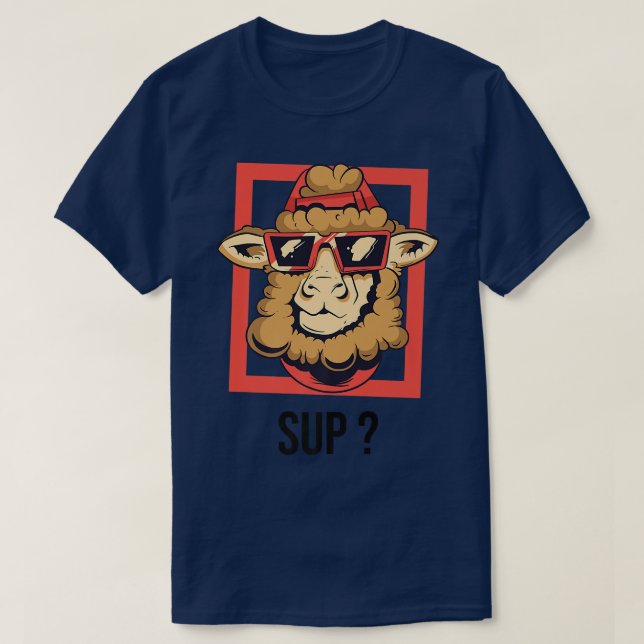 Sonnenschaf mit Sonnenbrille Farm Bauer Liebe Sie T-Shirt (Design vorne)