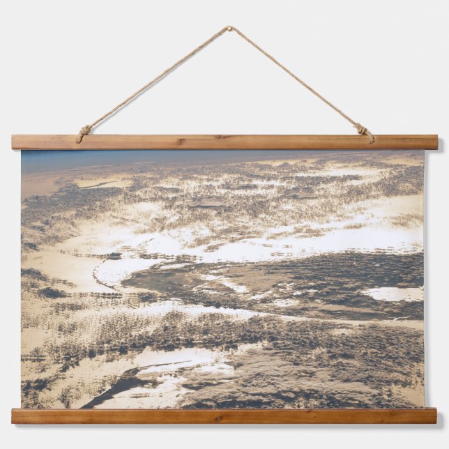 Sonnenschein abseits des Atlantiks Wandteppich Mit Holzrahmen (Vorne)