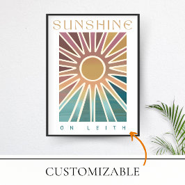 Sonnenschein auf Leith - Abstrakte Sonnendrucke Poster