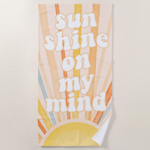 Sonnenschein auf meinem Mind Retro Boho Beach Hand Strandtuch