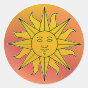 Sonnenschein-Aufkleber Runder Aufkleber