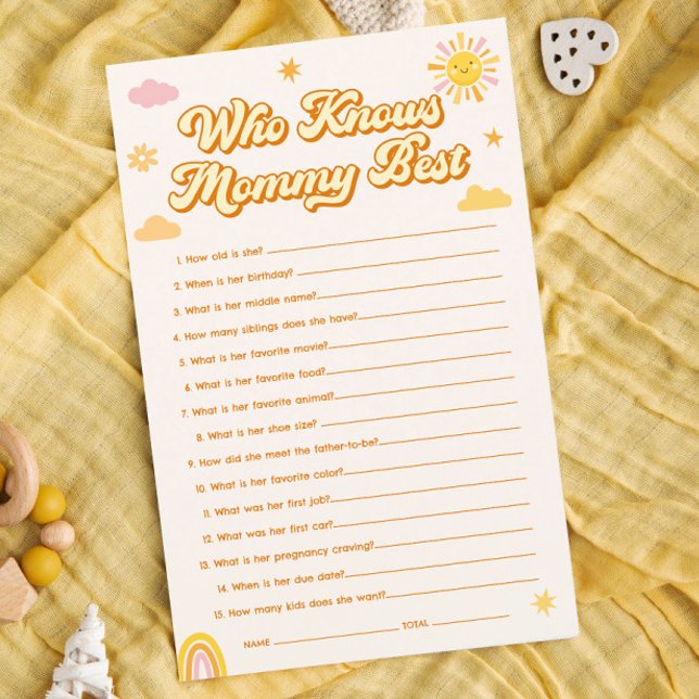 Sonnenschein Baby-Dusche, die Mama das beste Spiel (Von Creator hochgeladen)