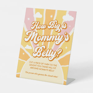 Sonnenschein Baby Dusche wie groß ist Mama's Bauch Sockelschild