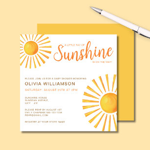 Sonnenschein-Baby-Party Einladung
