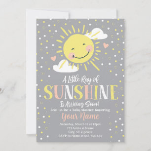 Sonnenschein-Baby-Party-Einladung Einladung