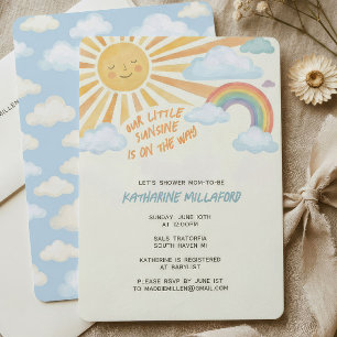 Sonnenschein-Baby-Party-Einladung Regenbogen-The Einladung