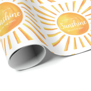 Sonnenschein-Baby-Party Geschenkpapier